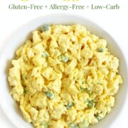 vegan egg salad with image text.