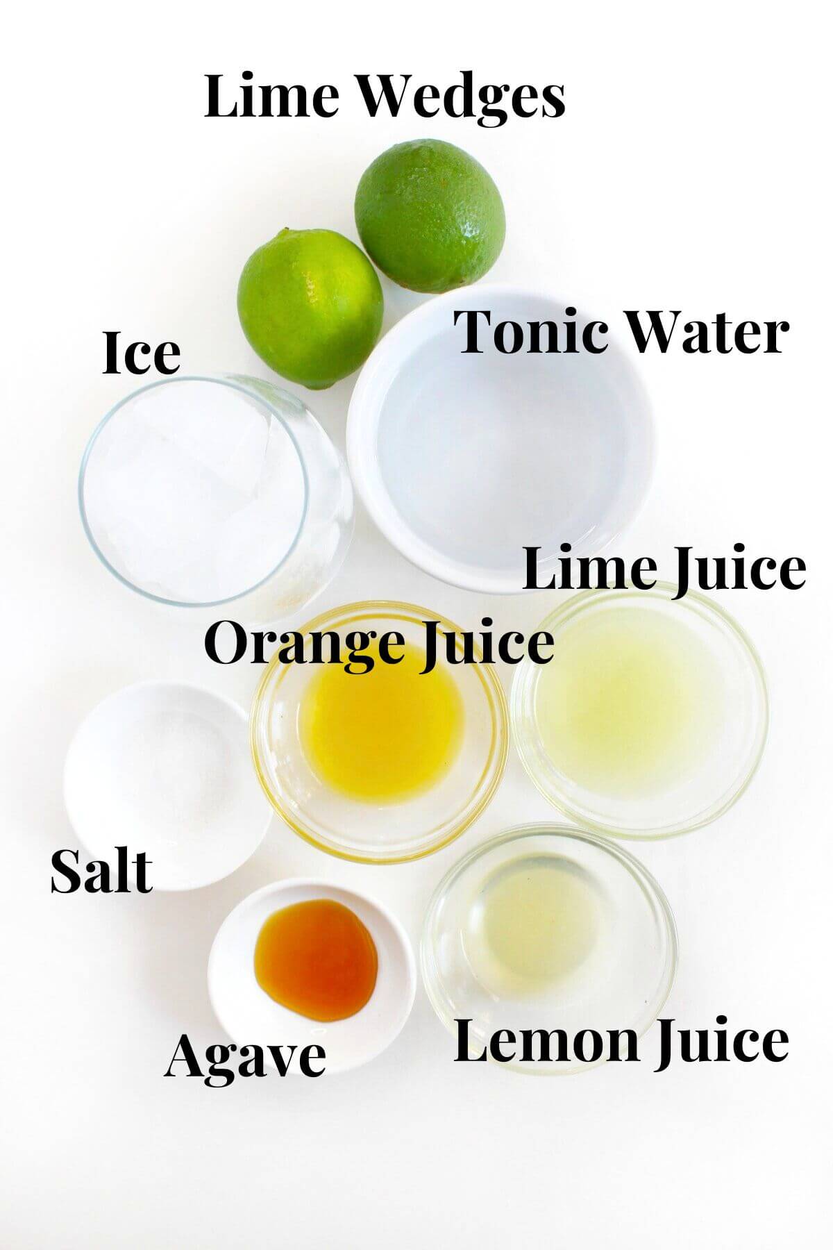 ingredients in a virgin margarita.