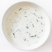 bowl of vegan ranch for dipping.