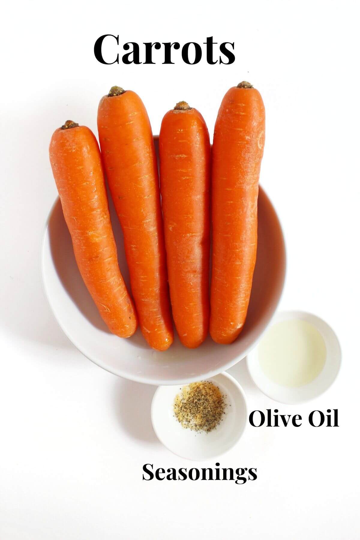 air fryer carrot ingredients.