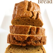 gluten-free pumpkin banana bread with image text.