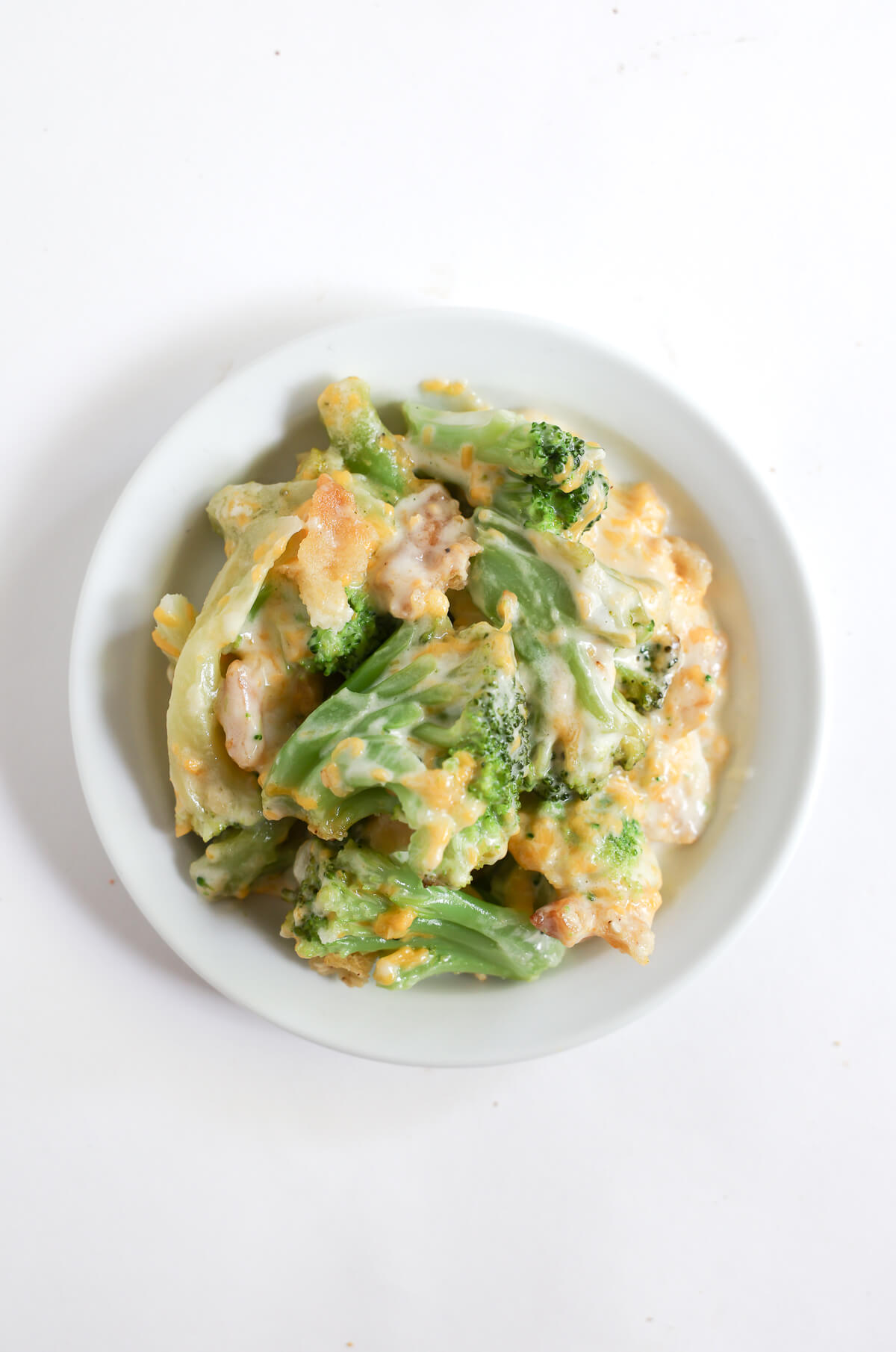 serving of southern vegan broccoli casserole.